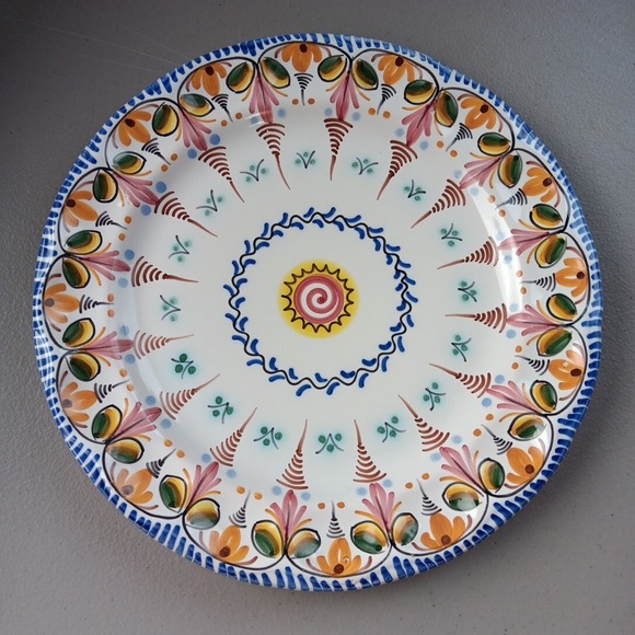 Handmade Other - De-La-Cal-Barreira-Puente Spain Handmade Ceramic Pottery Plate Artsy Peasant VTG